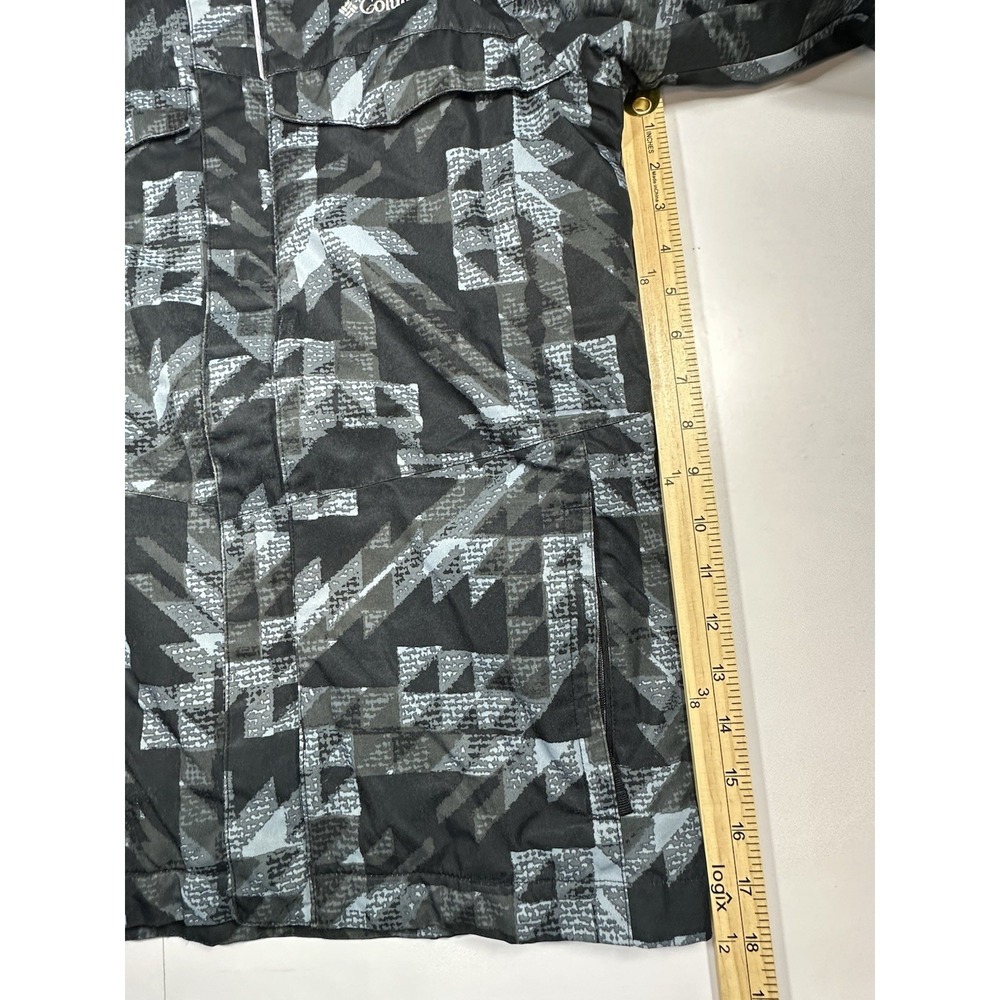 Columbia Interchange Youth Medium Jacket Black Gray Geometric Outgrow Outdoors - Picture 7 of 7